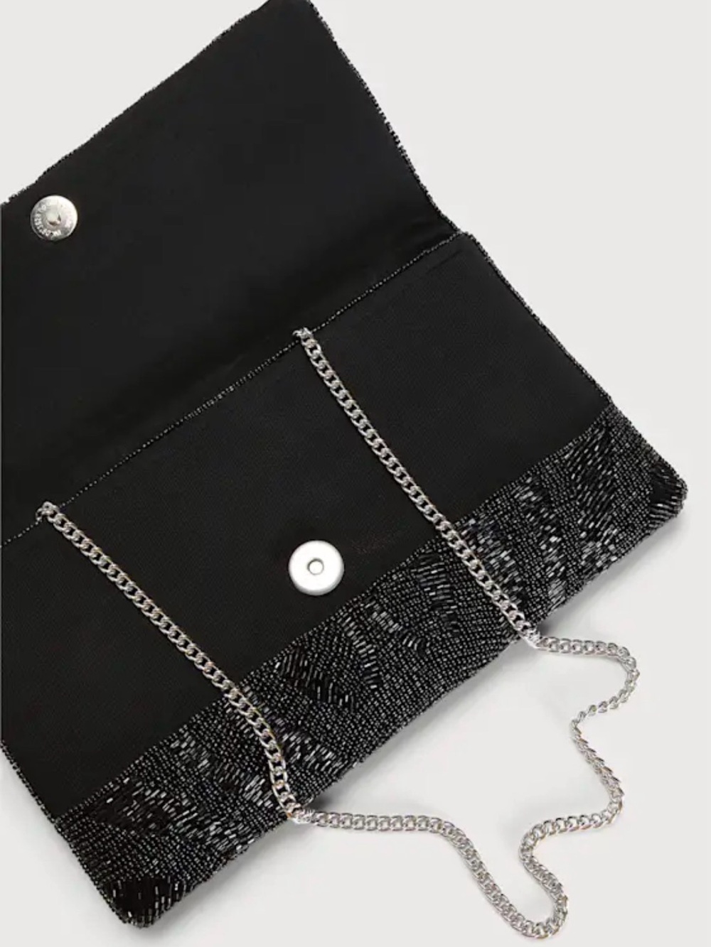 Lulus Black Beaded Clutch - Picture 4 of 10
